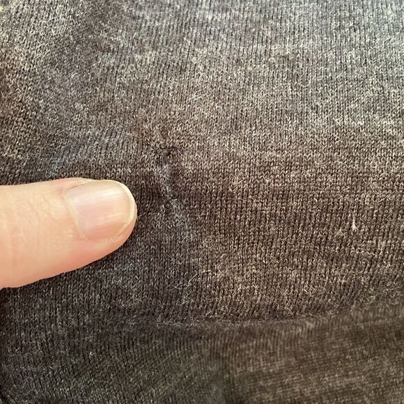 Eileen Fisher Black 100% Merino Wool Long Sleeve Asymmetrical Hem Dress Size M - Picture 10 of 12